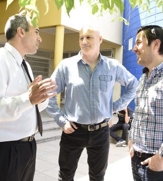 Leo Nardini visitó la Escuela Técnica N°1 de Grand Bourg