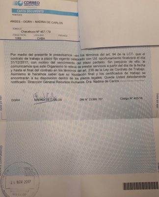 Despidos en Anses: en la UDAI de Munro, echaron a cuatro trabajadores