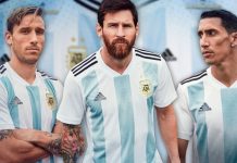 Messi posó con la nueva camiseta que usará la selección en el Mundial Rusia 2018