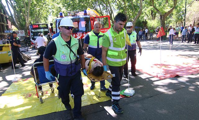 Simulacro de accidente vial en San Isidro