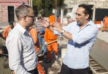 Tagliaferro recorrió obras con Valenzuela