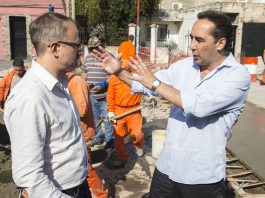 Tagliaferro recorrió obras con Valenzuela