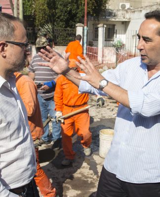 Tagliaferro recorrió obras con Valenzuela