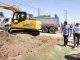 Tierras Altas: Nardini recorrió la obra hidráulica del Barrio Iparraguirre