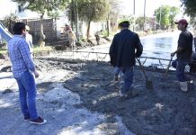 Nardini supervisó obra de pavimentación en Pablo Nogués