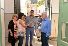 Andreotti supervisó las obras en la bicentenaria la Escuela Provincial N° 1