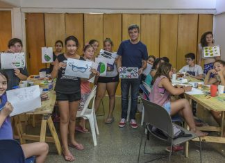 Zabaleta visitó la colonia cultural de verano para chicos del Municipio de Hurlingham