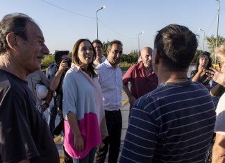 Tagliaferro, junto a Vidal, inauguró la obra del Puente Lebensohn