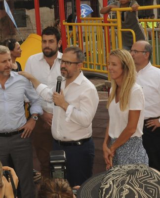 Valenzuela y Frigerio recorrieron las obras en Ejército de los Andes