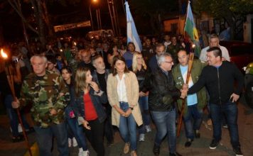 Julio Zamora participó de la tradicional vigilia en homenaje a los ex combatientes de Malvinas