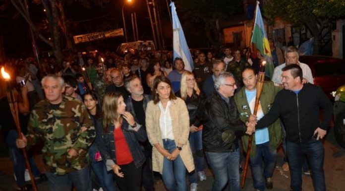 Julio Zamora participó de la tradicional vigilia en homenaje a los ex combatientes de Malvinas