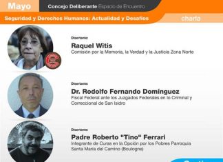 Brindarán en San Isidro una charla sobre violencia institucional