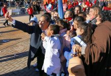 Tagliaferro en la Promesa a la Bandera de más de 3.500 chicos de Morón