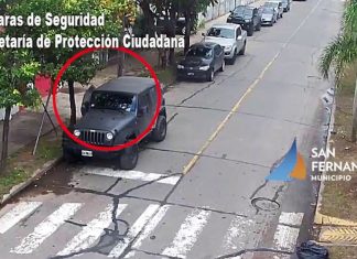 Gracias a las cámaras, un hombre fue detenido por robar un auto