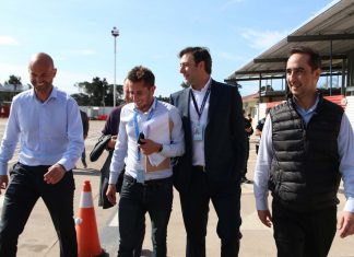 Tagliaferro y Dietrich recorrieron las obras de la terminal internacional en el Aeropuerto de El Palomar