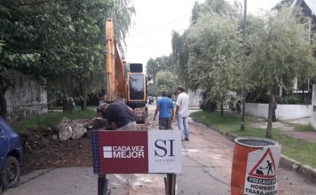 Tareas de bacheo en el bajo de San Isidro