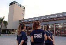 El Cuerpo Femenino de Bomberos Voluntarios de San Fernando, listo para la acción