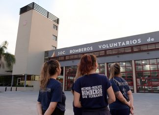El Cuerpo Femenino de Bomberos Voluntarios de San Fernando, listo para la acción
