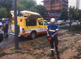 Defensa Civil de Vicente López asistió a los damnificados del temporal de La Plata