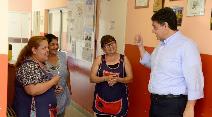 Jorge Macri recorrió las obras en la Escuela Manuel Dorrego surgidas del Presupuesto Participativo