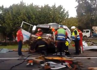 Un herido al chocar dos camiones en la autopista Panamericana en Escobar