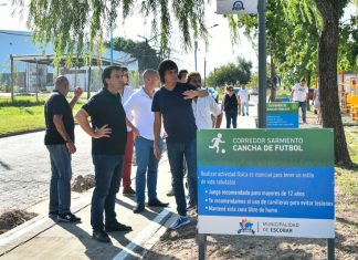 Sujarchuk supervisó las obras del Corredor Sarmiento, un nuevo espacio público en Belén de Escobar
