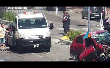 Los servicios de emergencias de San Fernando intervinieron tras un triple choque en Avenida Avellaneda