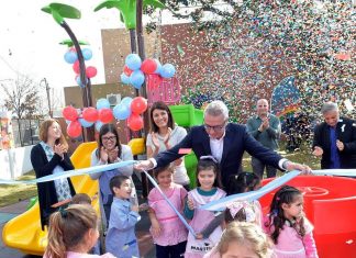 En General Pacheco, los alumnos del Jardín de Infantes N°916 ya disfrutan de los nuevos juegos