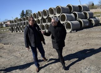 Julio Zamora supervisó obras de inversión municipal en Benavídez y dialogó con los vecinos