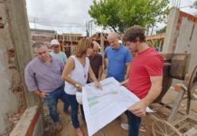 Juan Andreotti supervisó el avance de la construcción a nuevo del Jardín N° 909