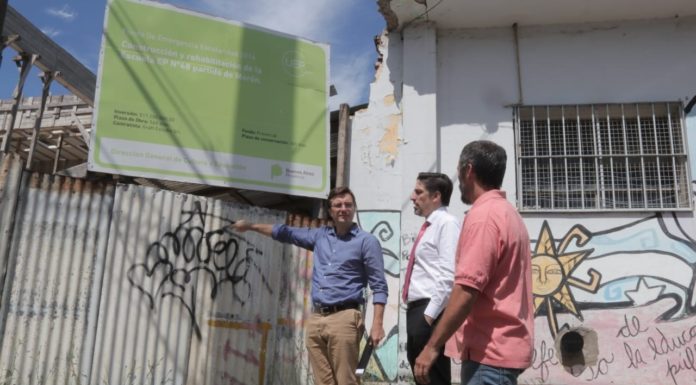 Ghi y Trotta recorrieron obras abandonadas en escuelas de Morón