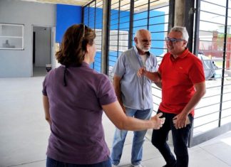 Benavídez: Julio Zamora recorrió la obra de la Escuela Secundaria N°36, próxima a inaugurarse