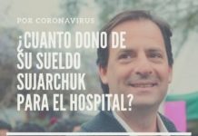 ¿Cuánto donó Sujarchuk de su sueldo al Hospital por el COVID 19?