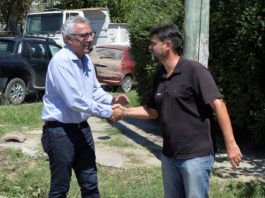 Julio Zamora supervisó obras de asfalto en Benavídez