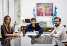 Malena Galmarini se reunió con Kicillof y Simone