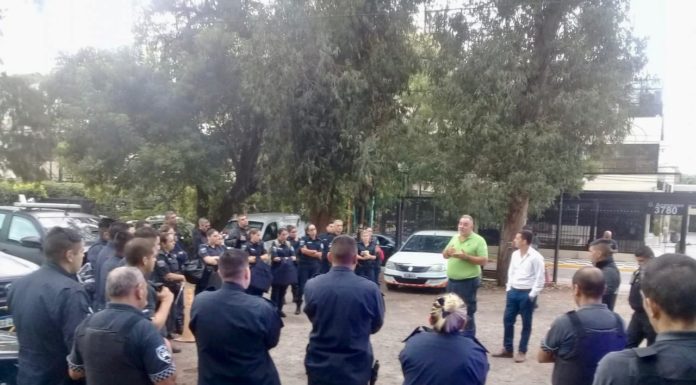 Vicente López estimula la prevención ante el Coronavirus a su personal de Patrulla