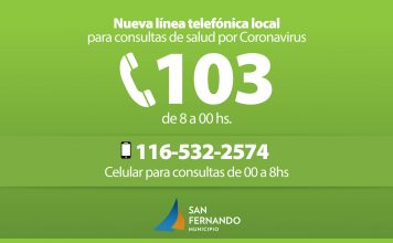 En San Fernando ya hay una linea para consultas por Coronavirus
