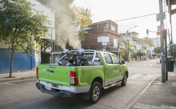 Vicente López fumiga contra el dengue, zika y chikungunya