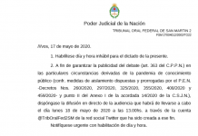 San Martín: Juicio oral contra genocida será transmitido por Twitter