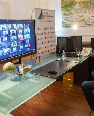 Juan Andreotti realizó una videoconferencia con 50 instituciones sanfernandinas para celebrar el Día del Fomentista