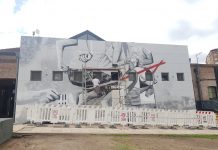 Tigre: conocé a Coni Panizza, la artista que intervino una pared de la estación de trenes