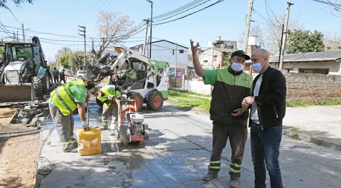 San Fernando: continúan con la renovación de calles y la limpieza de un conducto