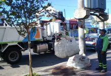 San Fernando: el Municipio realiza un operativo para mejorar la higiene urbana