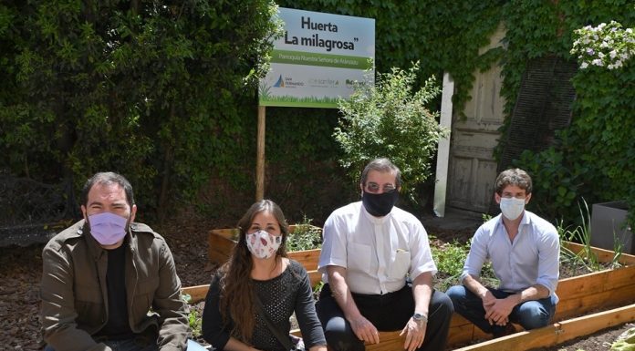 San Fernando: el intendente presentó la Huerta Orgánica de la Parroquia Nuestra Señora de Aránzazu
