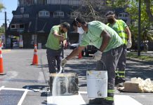 San Fernando: avanzan con trabajos de pintura vial en las principales avenidas