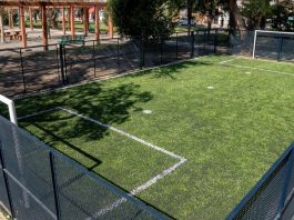 San Isidro: construyeron sector para jugar al fútbol en la plaza Belgrano de Villa Adelina