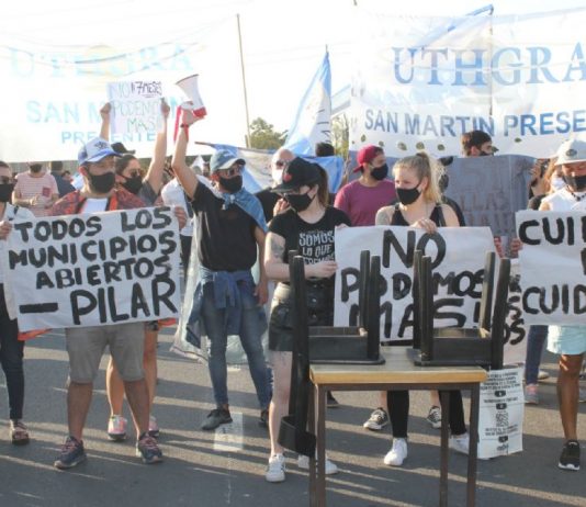 Pilar: marcha de los gastronómicos para que los dejen reabrir