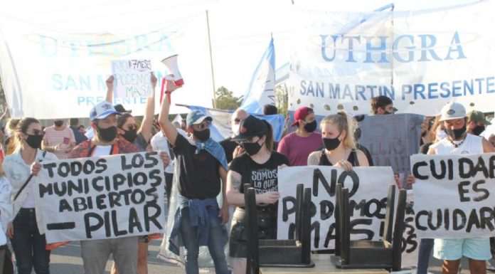 Pilar: marcha de los gastronómicos para que los dejen reabrir