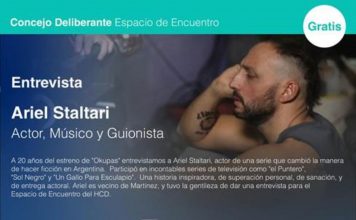 San Isidro: charla con Ariel Staltari, a 20 años del estreno de ‘Okupas’