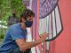 San Fernando: Juan Andreotti y Malena Galmarini presentaron un mural para concientizar sobre la violencia hacia la mujer